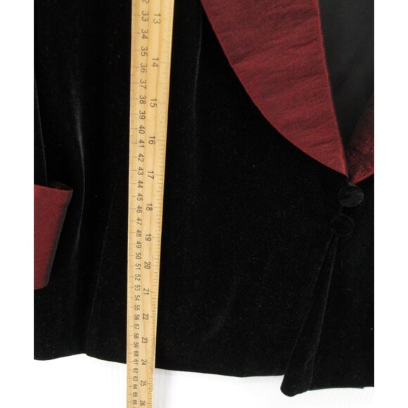 Alex Evenings Top Medium Velvet Blazer Blouse Shawl Dinner Party - Picture 4 of 10